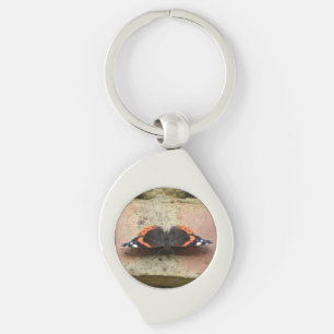 Red Admiral Butterfly Keychain