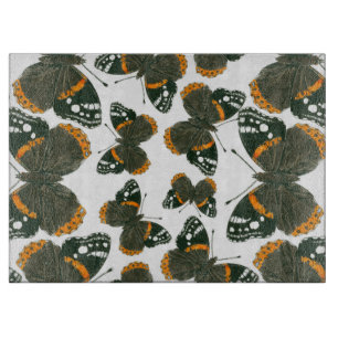 Red admiral butterfly  pattern cutting board