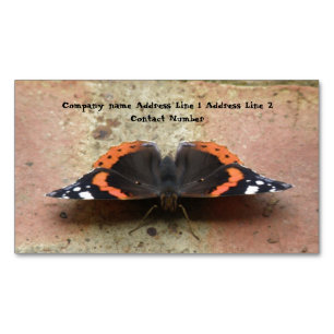 Red Admiral butterfly Personalised Magnetic Business Card