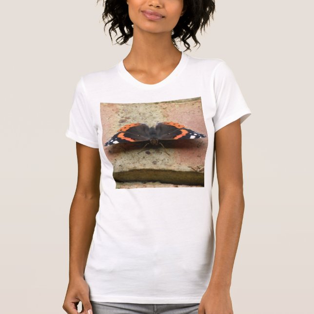 Red Admiral Butterfly T Shirt (Front)
