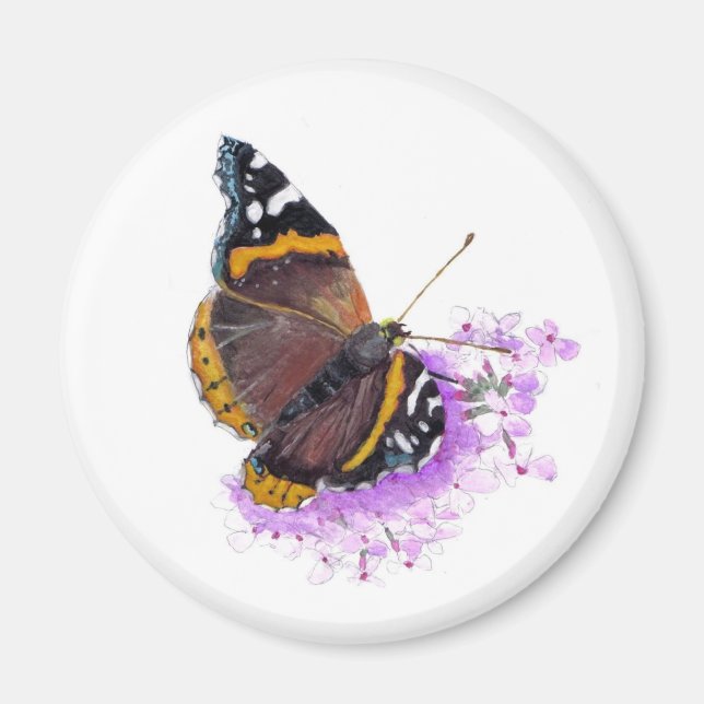 Red admiral. magnet (Front)