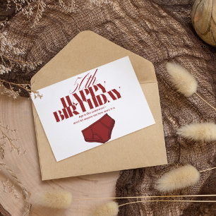 Red Adult birthday card Age is like Old underwear