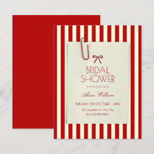 Red aesthetic invitation