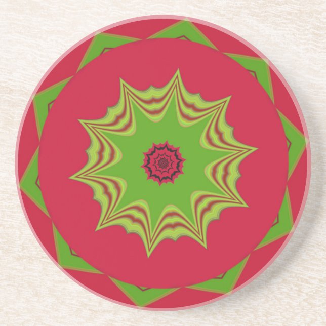red African ethnic tribal pattern Coaster (Front)