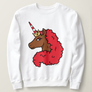 Red Afro Unicorn Sweatshirt
