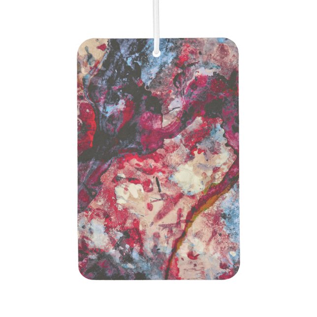 Red Agate Crystal Geode Abstract Leggings Car Air Freshener (Front)