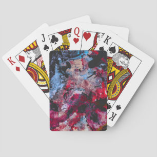 Red Agate Crystal Geode Abstract Playing Cards