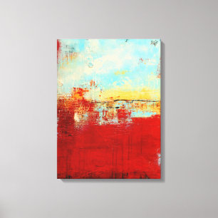 Red Alaskan Abstract Canvas Print