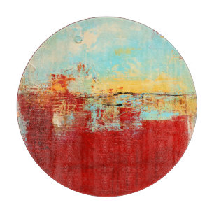 Red Alaskan Abstract Cutting Board