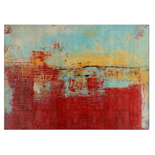 Red Alaskan Abstract Cutting Board (Front)