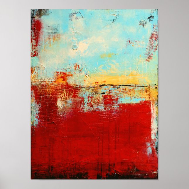 Red Alaskan Abstract Poster (Front)