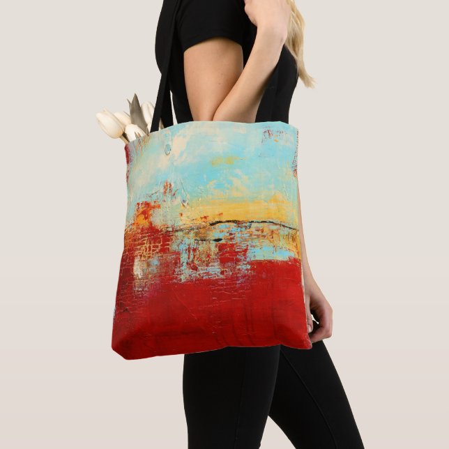 Red Alaskan Abstract Tote Bag (Close Up)