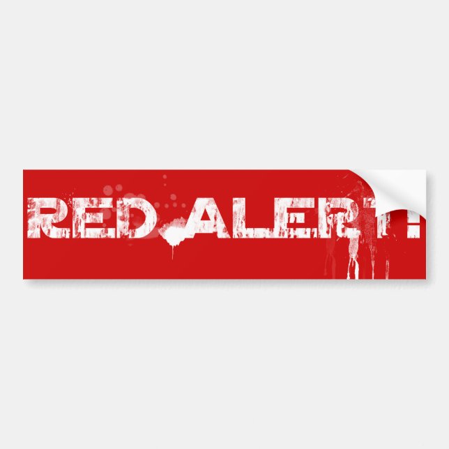 Red Alert!   Classic Bumper Sticker (Front)