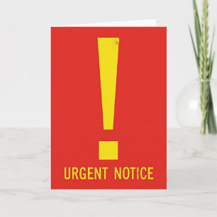 Red Alert Exclamation Card