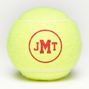 Red All-American Monogram Tennis Balls
