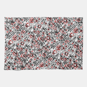 Red All Over Tea Towel