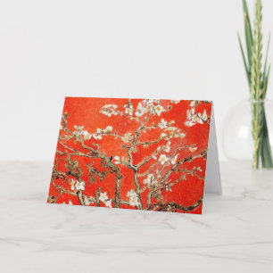 Red Almond Blossoms Vincent Van Gogh Card