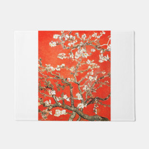 Red Almond Blossoms - Vincent Van Gogh Doormat