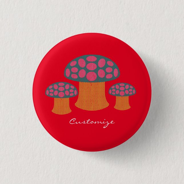 Red Amanita Mushrooms Thunder_Cove 3 Cm Round Badge (Front)