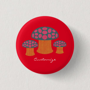 Red Amanita Mushrooms Thunder_Cove 3 Cm Round Badge