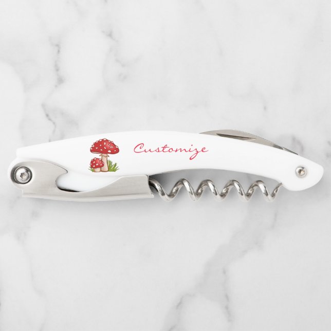 Red Amanita Mushrooms Thunder_Cove Corkscrew (Front)