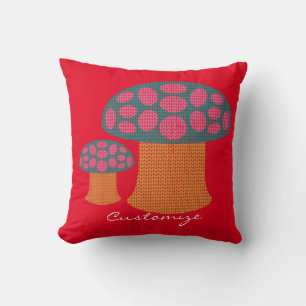 Red Amanita Mushrooms Thunder_Cove Cushion