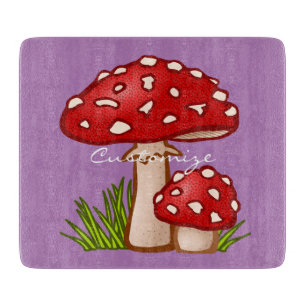 Red Amanita Mushrooms Thunder_Cove Cutting Board