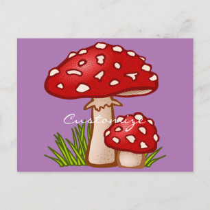 Red Amanita Mushrooms Thunder_Cove Postcard