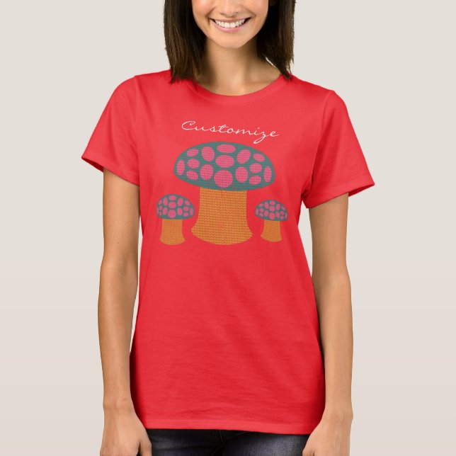 Red Amanita Mushrooms Thunder_Cove T-Shirt (Front)