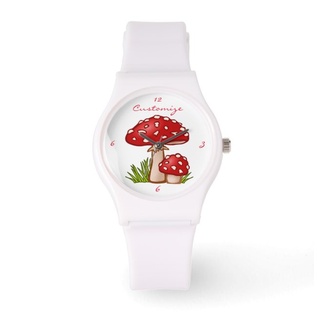 Red Amanita Mushrooms Thunder_Cove Watch (Front)