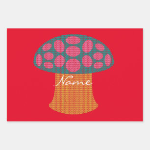 Red Amanita Mushrooms Thunder_Cove Wrapping Paper Sheet