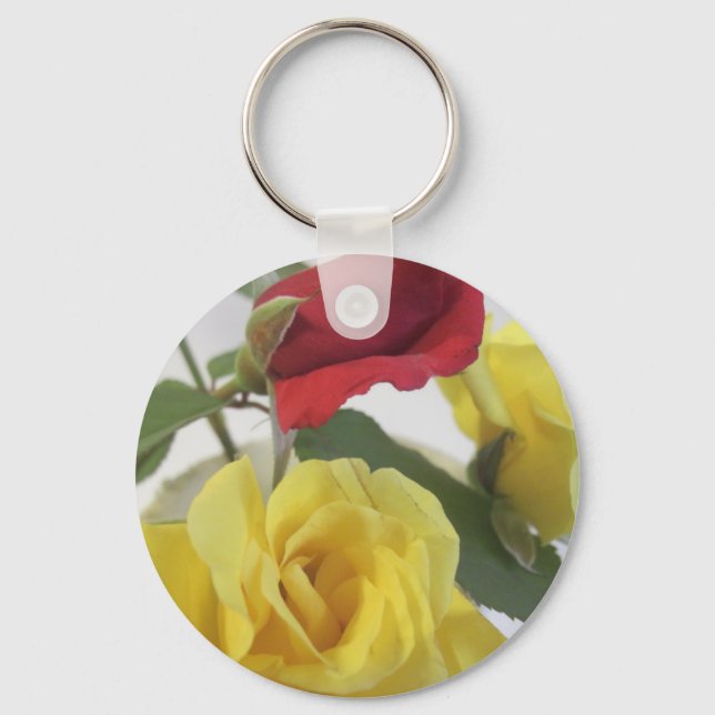 Red amd Yellow Roses Key Ring (Front)