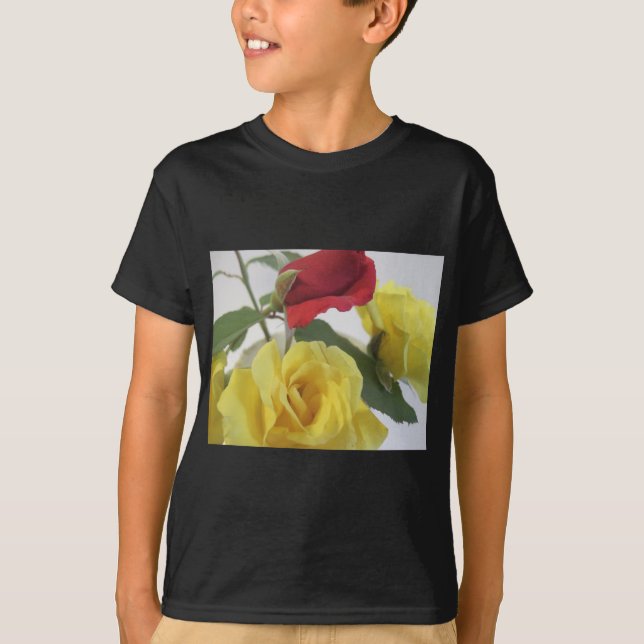 Red amd Yellow Roses T-Shirt (Front)