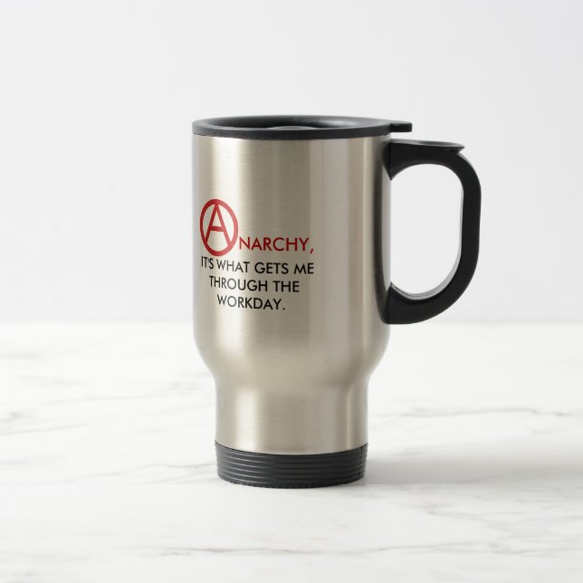 Red Anarchy gets me through the workday mug (Right)