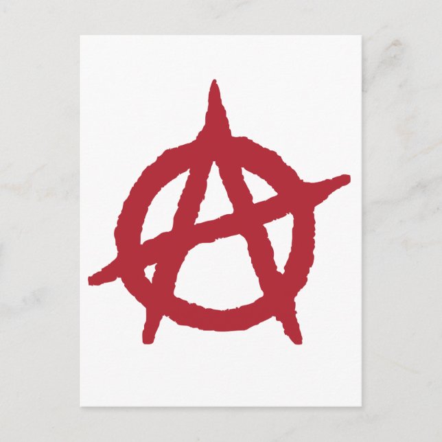 Red Anarchy Symbol Postcard (Front)