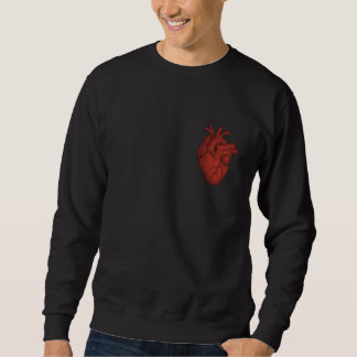Red Anatomical Heart Vintage Hoodie