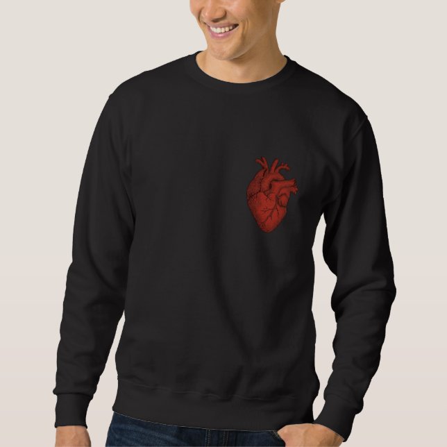 Red Anatomical Heart Vintage Hoodie (Front)