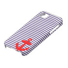 Red Anchor and Navy Blue Sailor Stripes