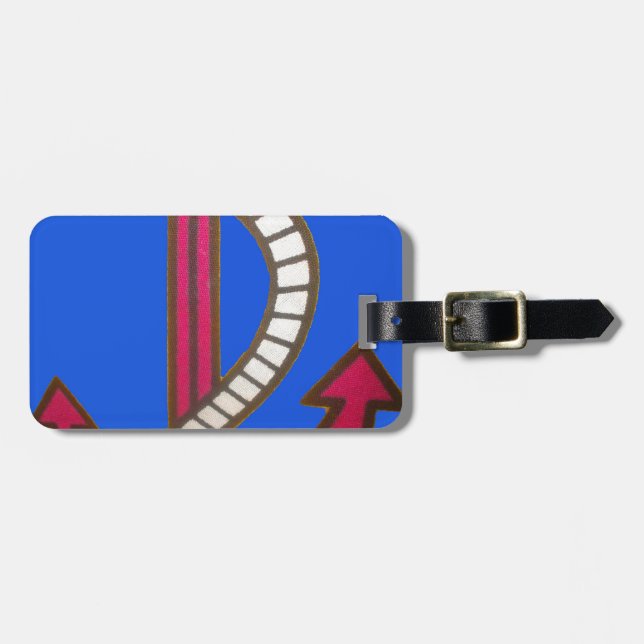 Red Anchor Art Print Luggage Tag (Front Horizontal)