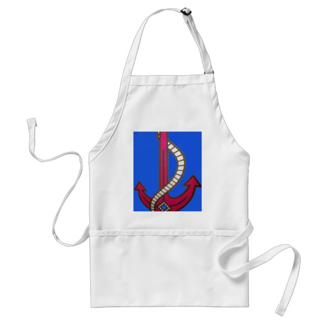 Red Anchor Art Print Standard Apron (Front)