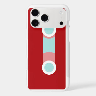 Red and Aqua Retro Cassette Tape
