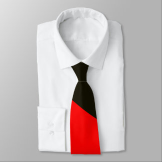 Red and Black Abstract Geometric Tie