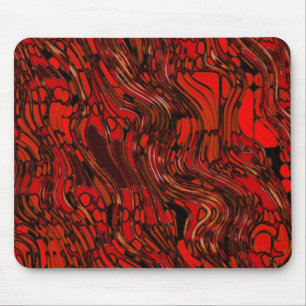 Red And Black Abstract Mouse Pad