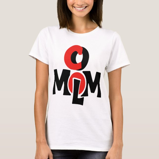 Red and black abstract mum logo design with modern T-Shirt (Front)