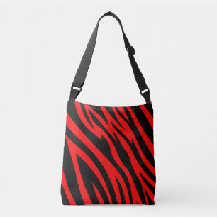 Red and Black animal print  Crossbody Bag