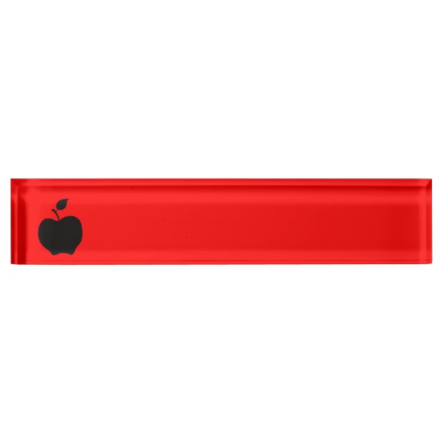 Red and Black Apple Nameplate (Front)