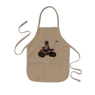 Red and Black ATV Kid Kids Apron