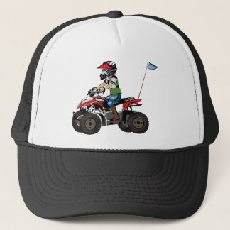 Red and Black ATV Kid Trucker Hat