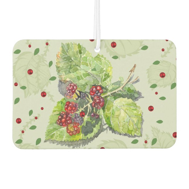 red and black blackberries car air freshener (Front)