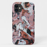 Red and Black Brecciated Marble Stone Texture with